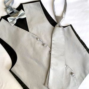 After Six Big And Tall Vest With Bow Tie Or Pre M… - image 1